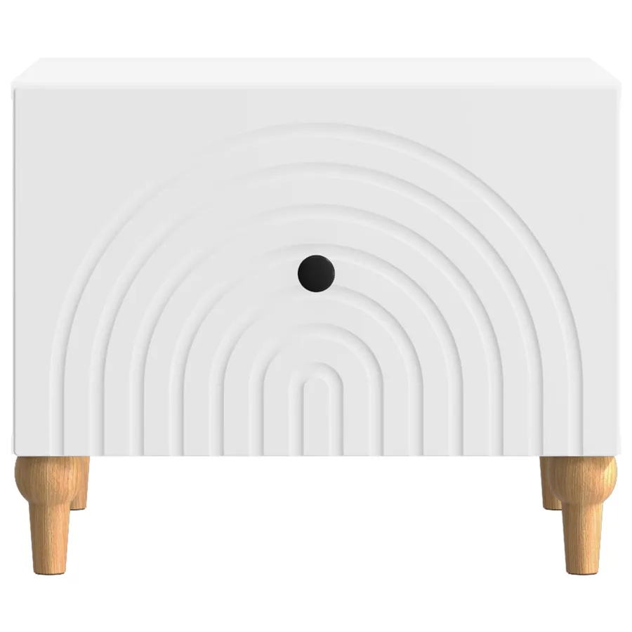 Table basse avec tiroir Blanc 49 x 50 x 40 cm Bois d'ingénierie - 5