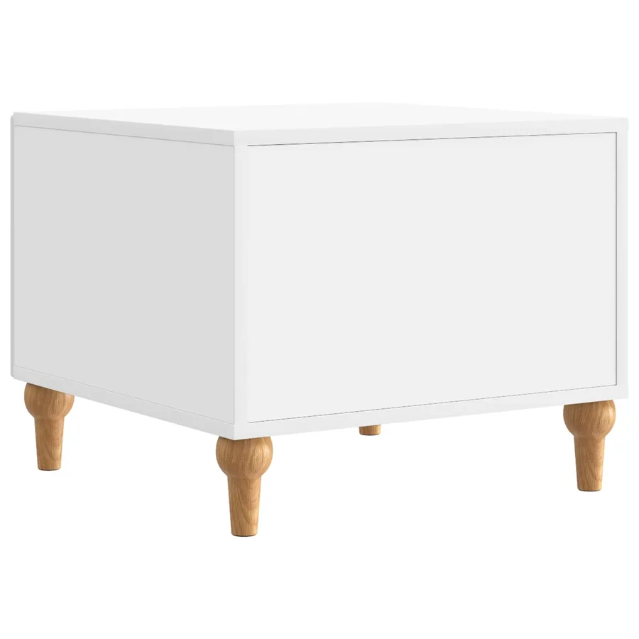 Table basse avec tiroir Blanc 49 x 50 x 40 cm Bois d'ingénierie - 7