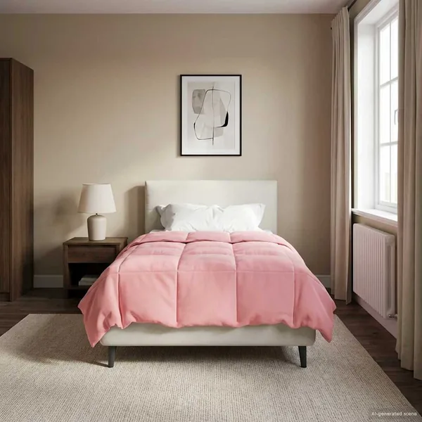 Duvet d'hiver Matelassé Rose 135 x 200 cm Microfibre