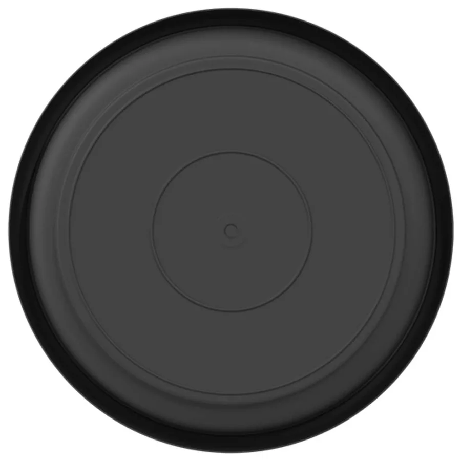 Plateau à fleurs rond 6 pcs Noir Ø 17,5 x 2 cm Plastique - 6