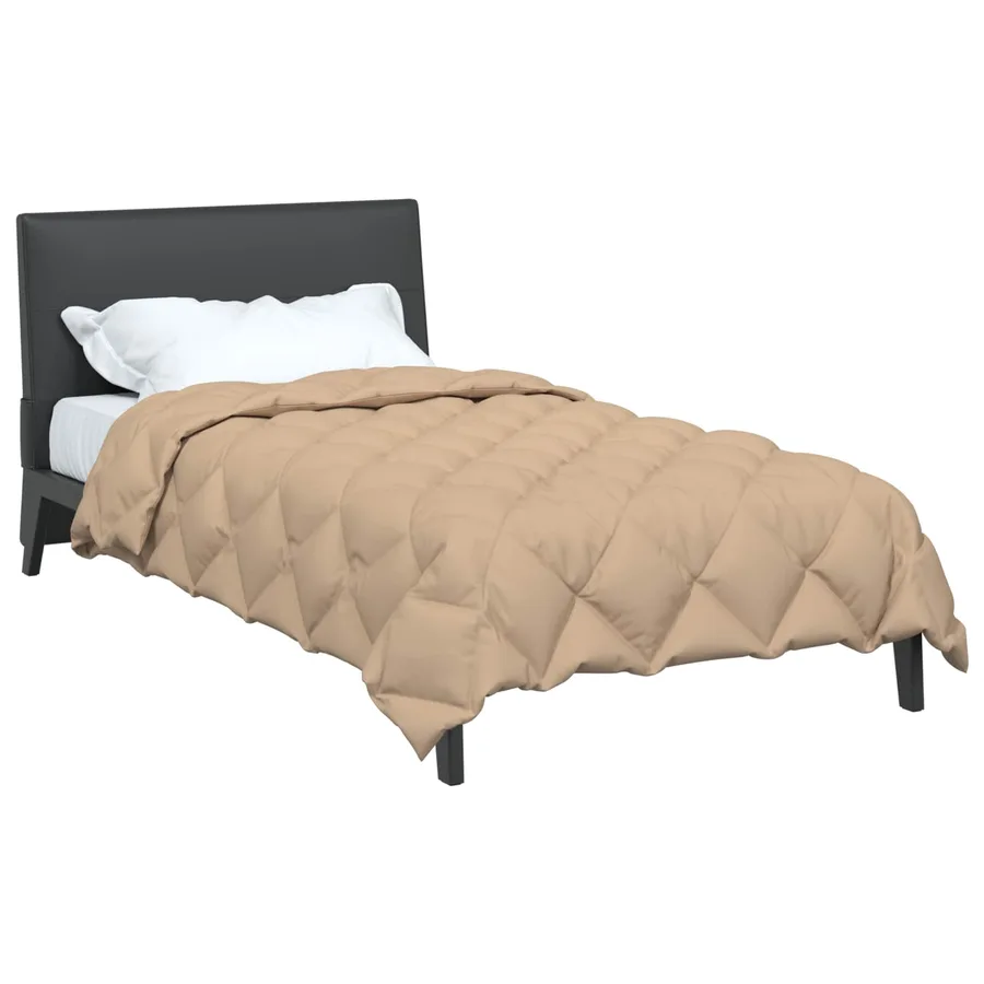 Duvet d'hiver Taupe 140 x 220 cm Microfibre - 3
