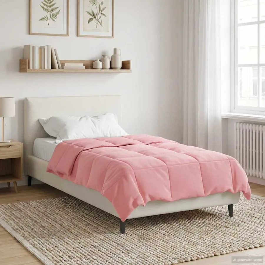 Duvet d'été simple Matelassé Rose 135 x 200 cm Microfibre