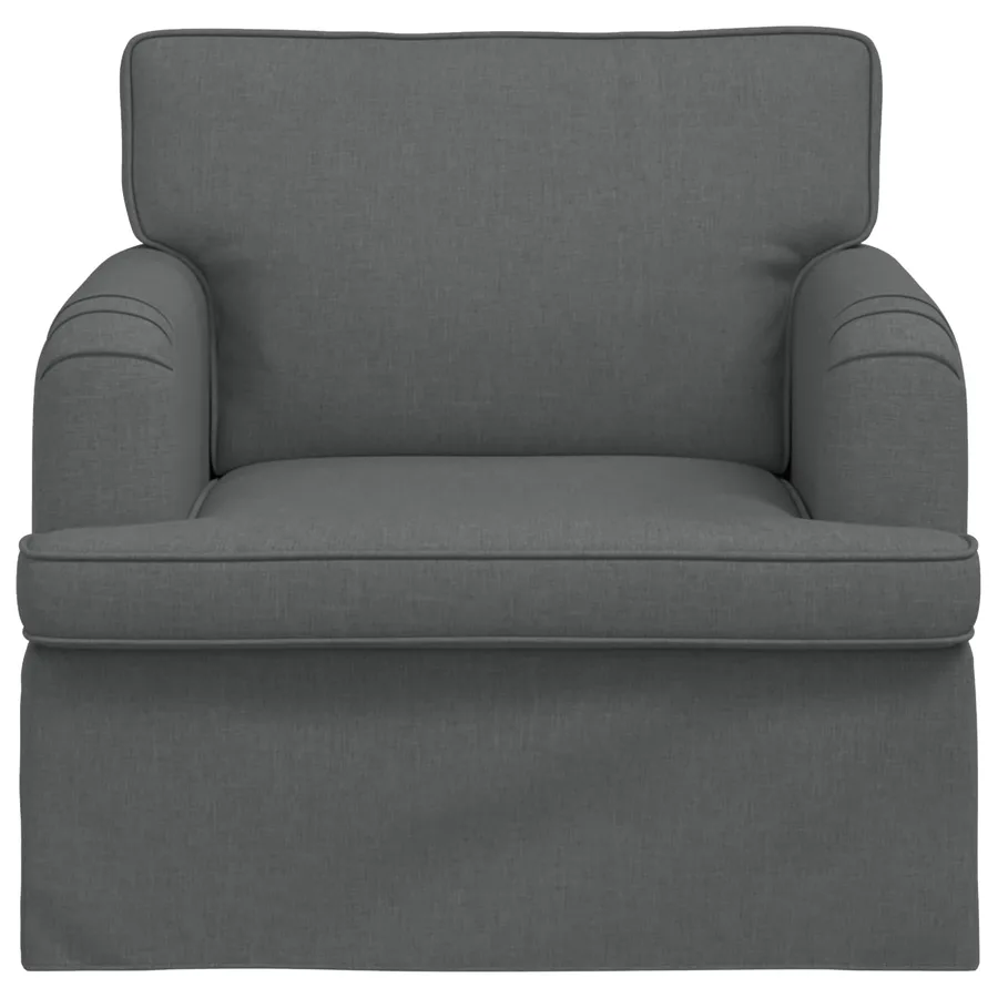 Canapé Gris foncé 84 x 80 x 85 cm tissu - 4