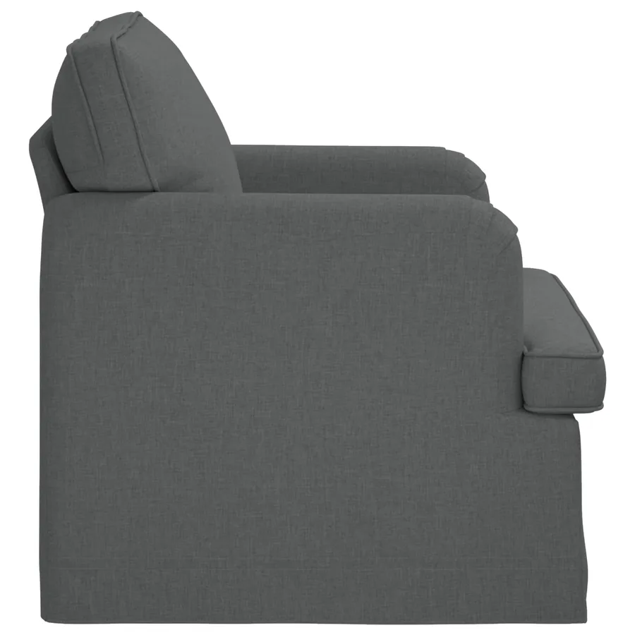 Canapé Gris foncé 84 x 80 x 85 cm tissu - 5