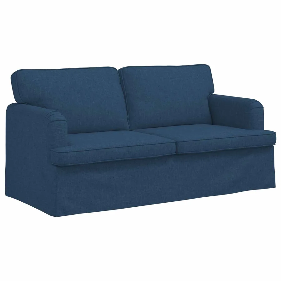 Ensemble de Canapés 2 pcs Bleu 162 x 80 x 85 cm tissu - 5
