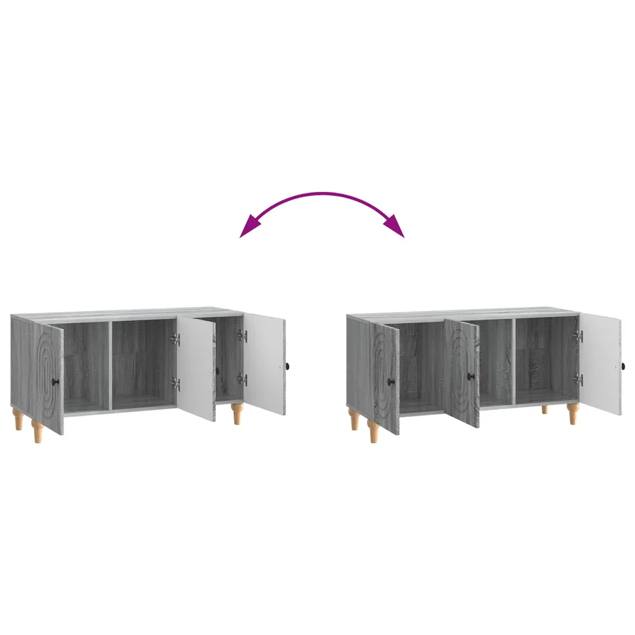 Meuble TV Sonoma gris 99 x 34,5 x 50 cm Bois d'ingénierie - 11