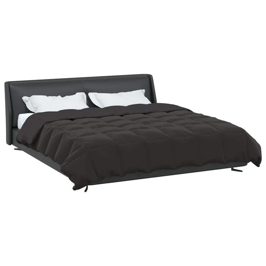 Duvet d'été simple Matelassé Anthracite 200 x 200 cm Microfibre - 3