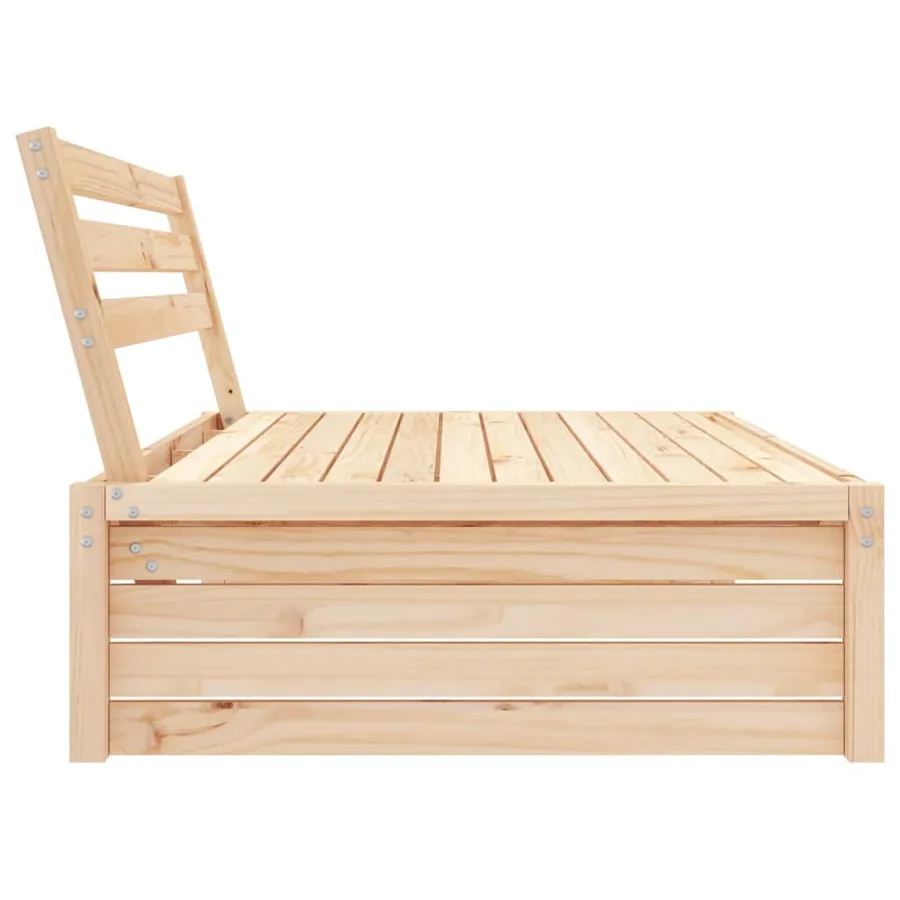 Canapé central de jardin 120x80 cm bois de pin massif - 4