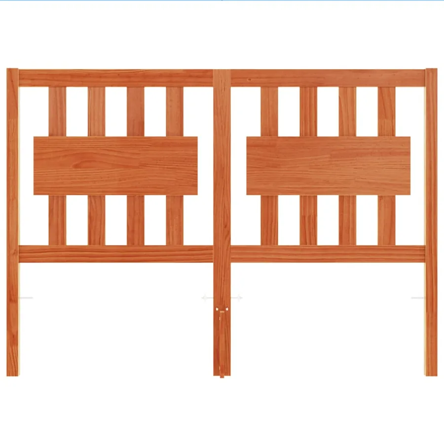 Tête de lit cire marron 135 cm bois massif de pin - 4
