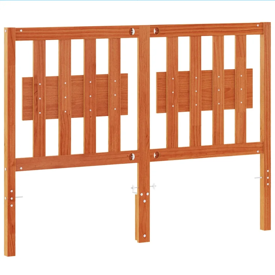 Tête de lit cire marron 135 cm bois massif de pin - 6