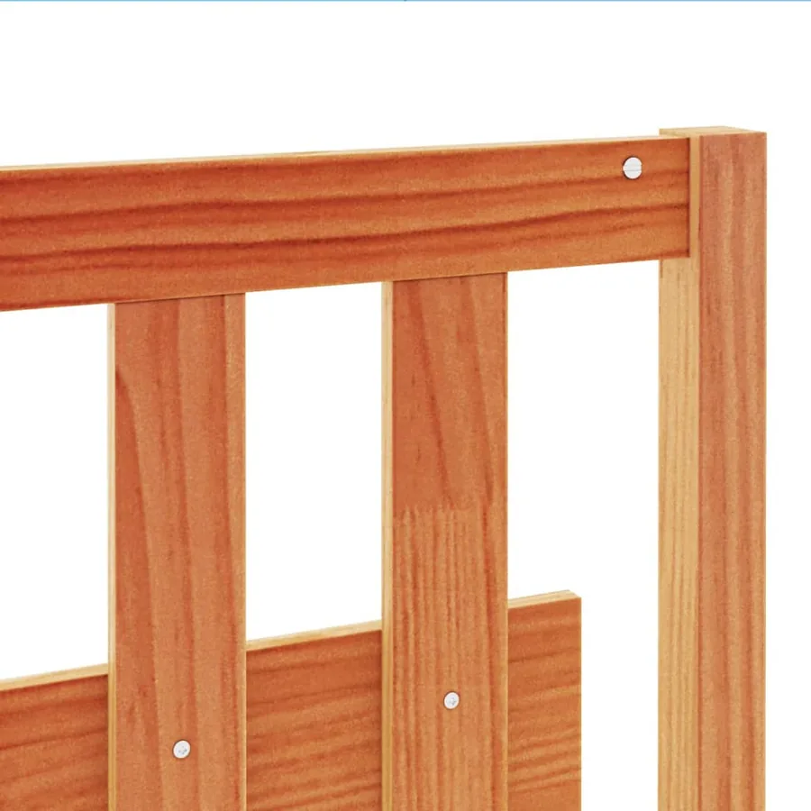 Tête de lit cire marron 135 cm bois massif de pin - 7