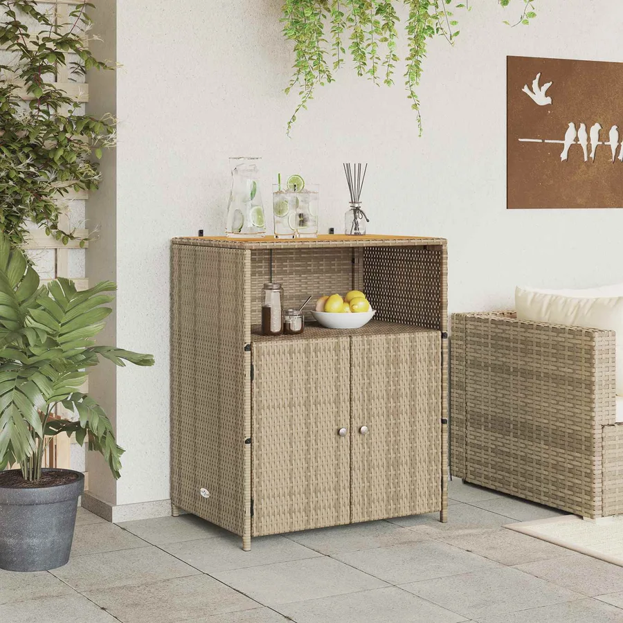 Armoire Beige 70 x 50 x 87 cm Polyester et Roly Ratten - 3