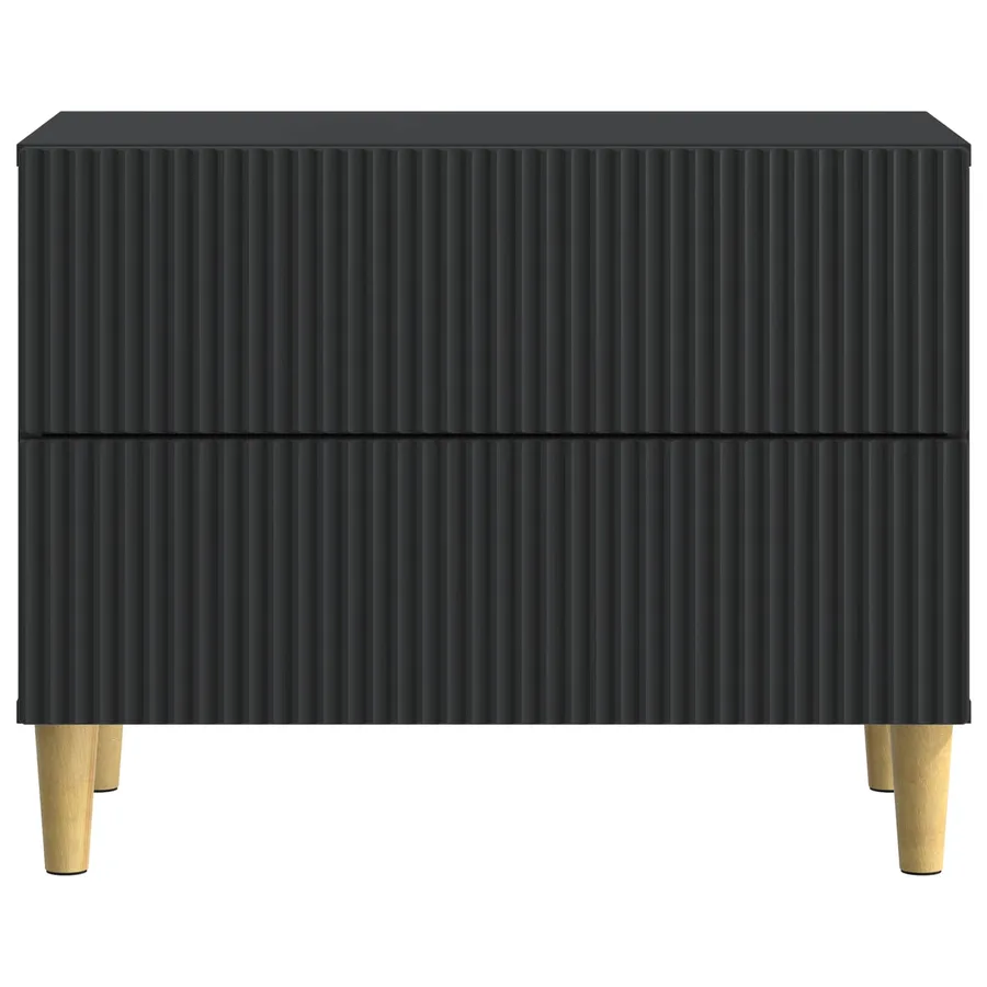 Cabinet de chevet Noir 62 x 34,5 x 48 cm Bois d'ingénierie - 5