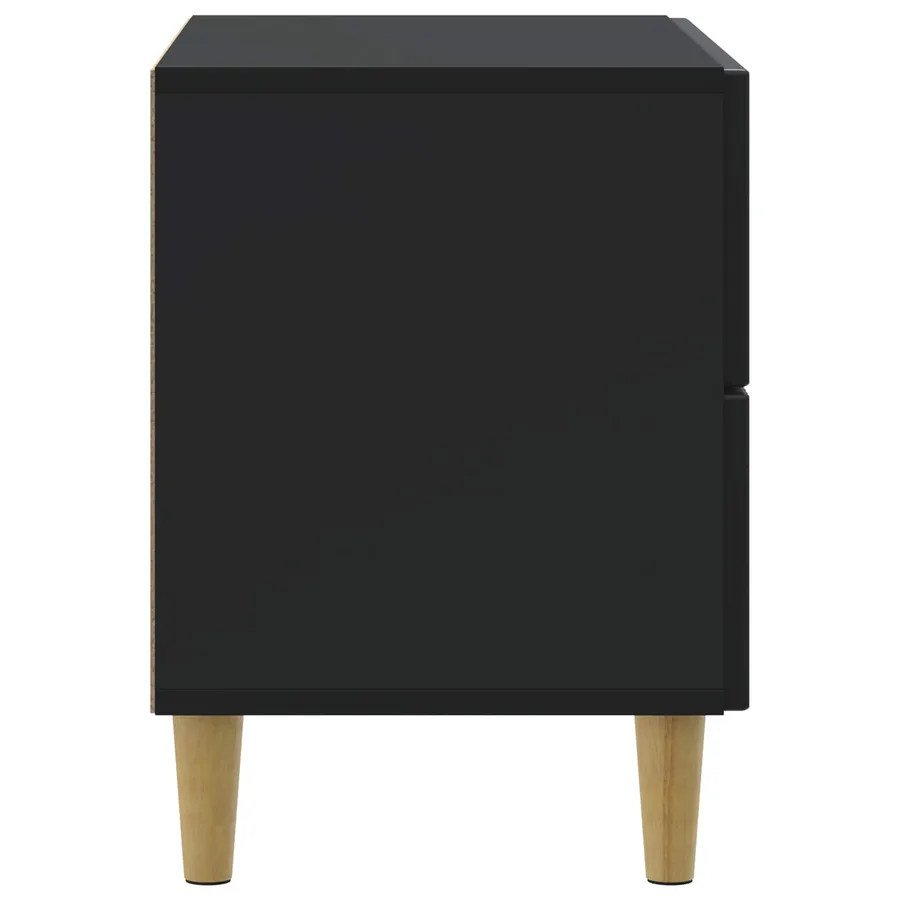 Cabinet de chevet Noir 62 x 34,5 x 48 cm Bois d'ingénierie - 6