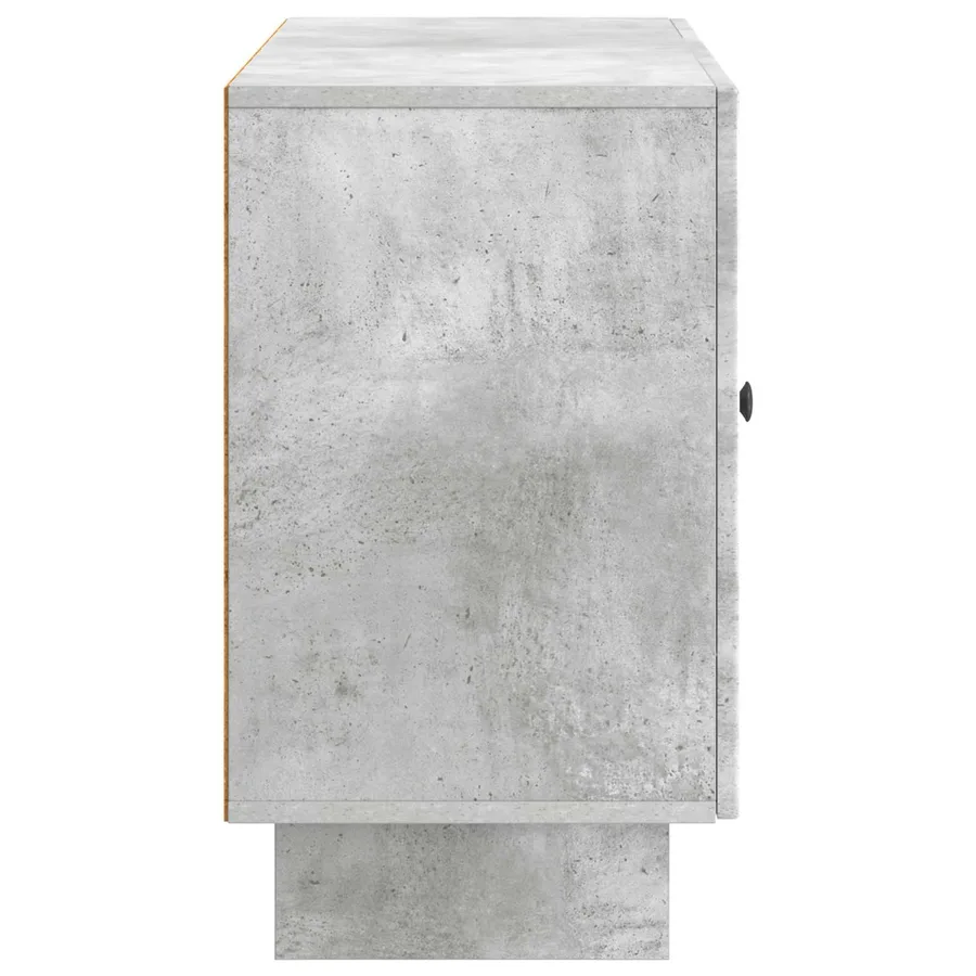 Buffet Gris béton 89 x 34,5 x 60 cm Bois d'ingénierie - 7