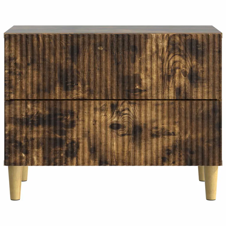 Cabinet de chevet avec tiroir Chêne fumé 62 x 34,5 x 48 cm - 5