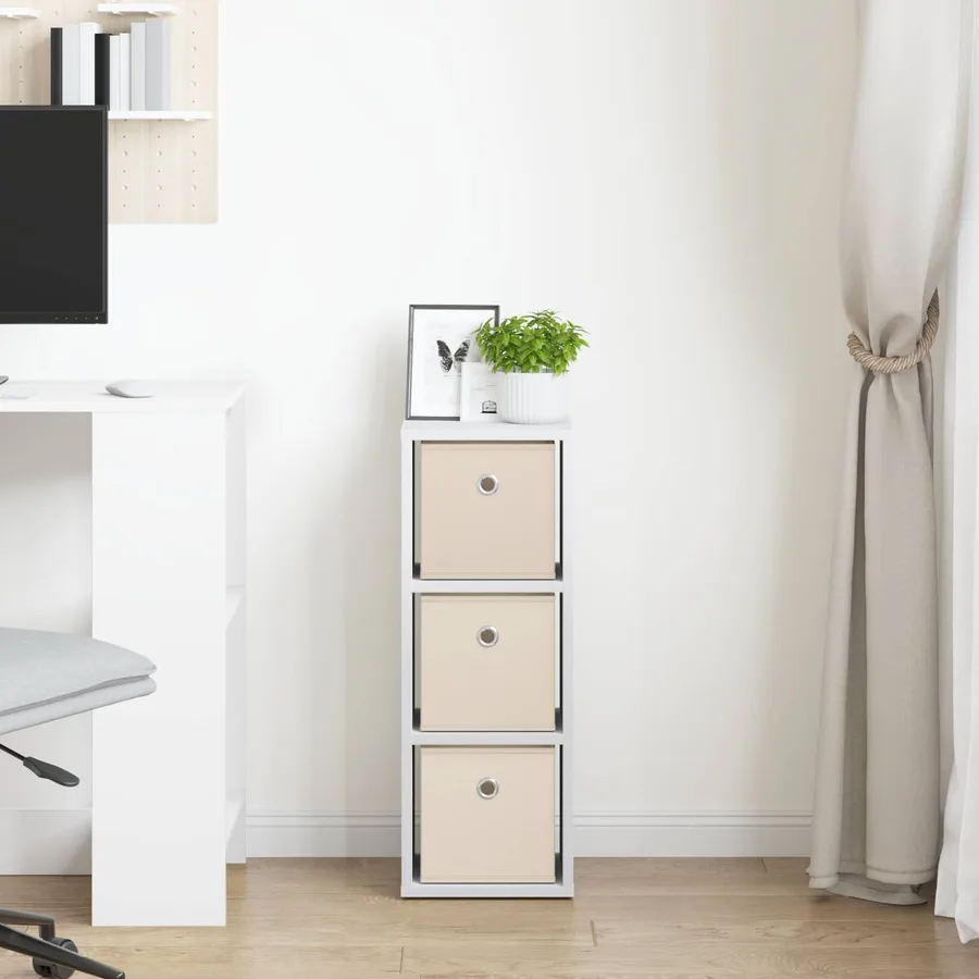 Buffet avec tiroir Blanc 25,5 x 22 x 69,5 cm - 3