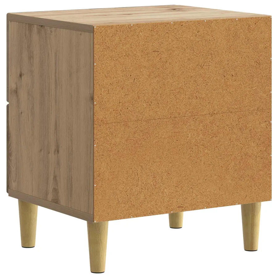 Cabinet de chevet 2 pc Chêne artisanal 43 x 34,5 x 48 cm - 9