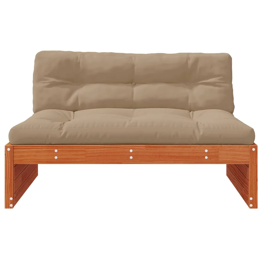 Sofa de jardin milieu Pin massif Brun Ciré - 4