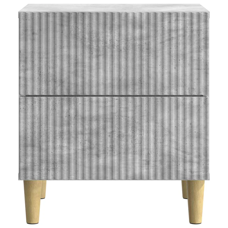 Cabinet de chevet avec tiroir Gris béton 43 x 34,5 x 48 cm - 5