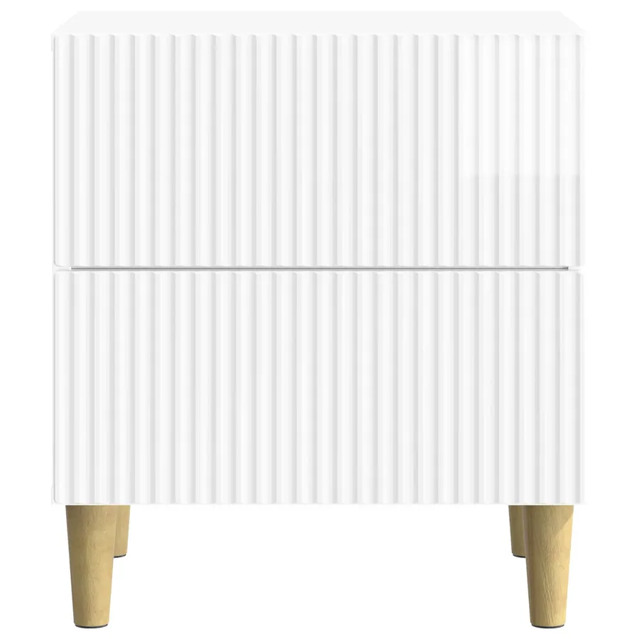 Cabinet de chevet avec tiroir Blanc brillant 43 x 34,5 x 48 cm - 5