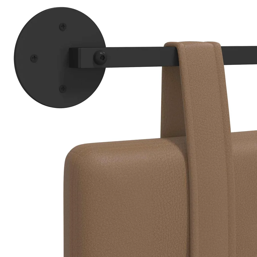Tête de lit suspendue Cappuccino Simili cuir - 9