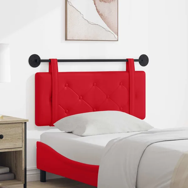 Tête de lit suspendue Rouge Simili cuir