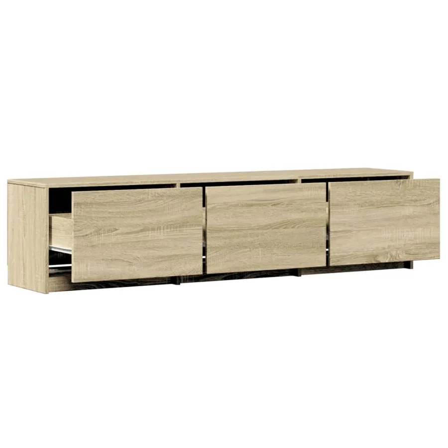 Meuble TV avec LED Sonoma 165 x 34 x 40 cm Bois d'ingénierie - 4