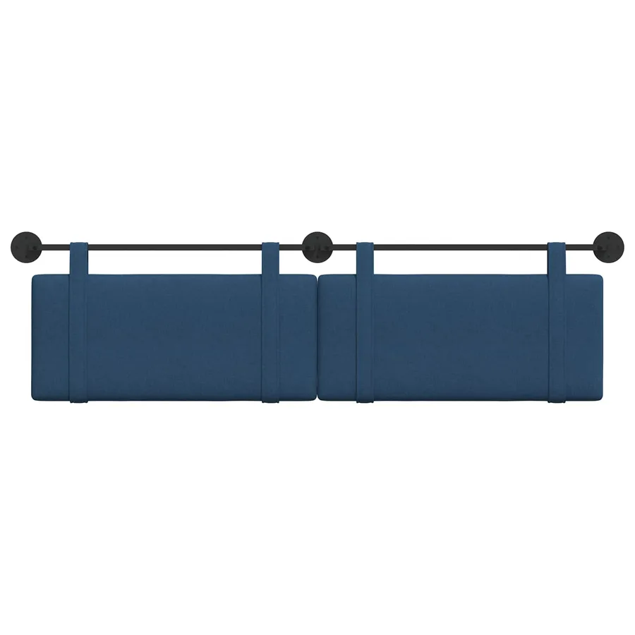 Tête de lit suspendue Bleu Tissu - 5