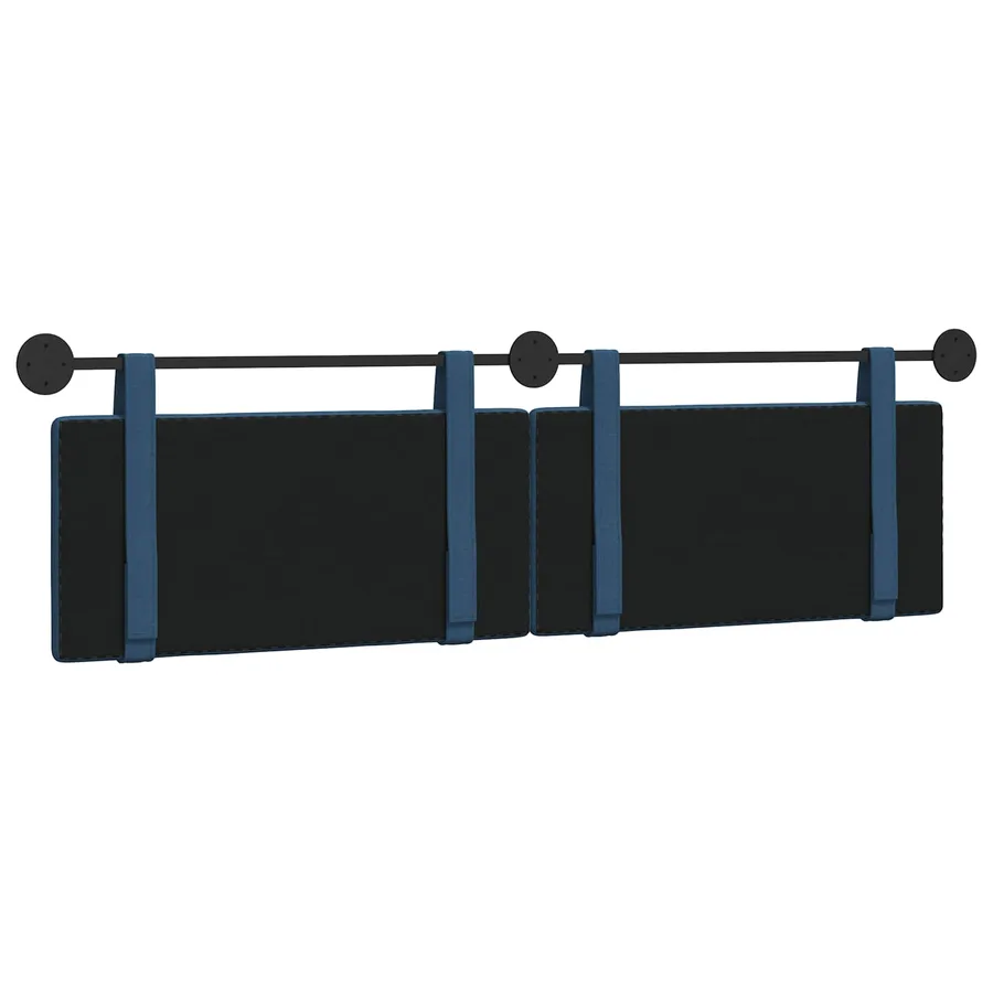 Tête de lit suspendue Bleu Tissu - 7