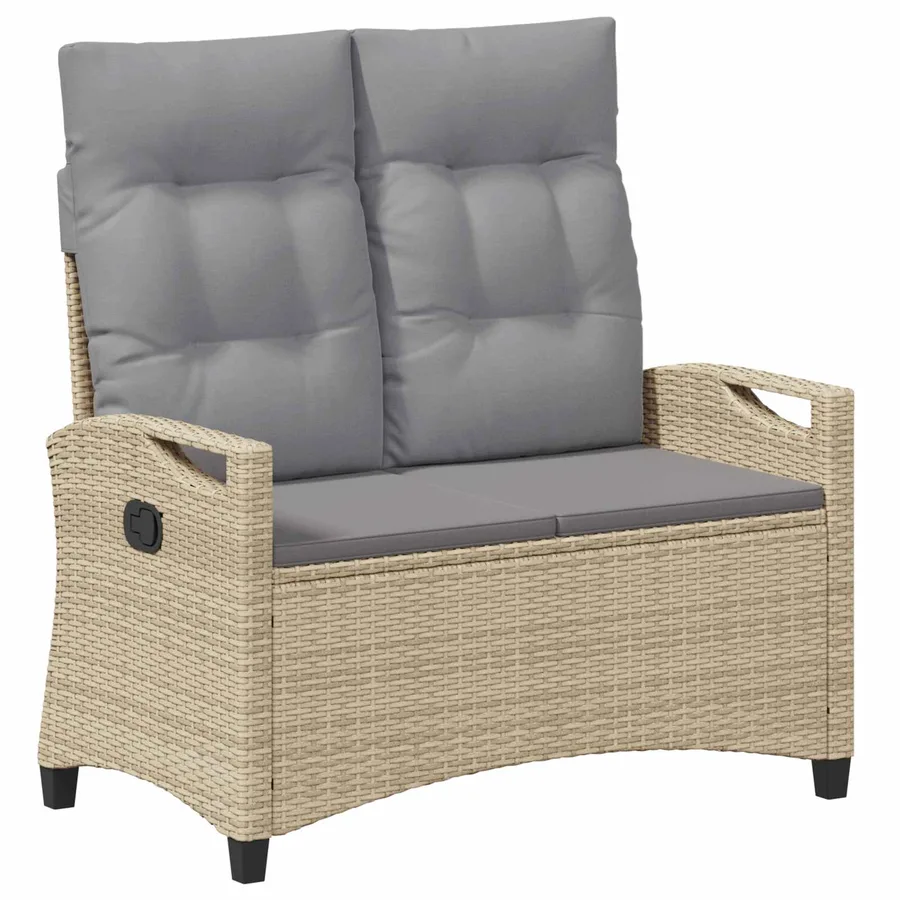 Banc de jardin Beige et Gris clair 105 x 60 x 112 cm - 2
