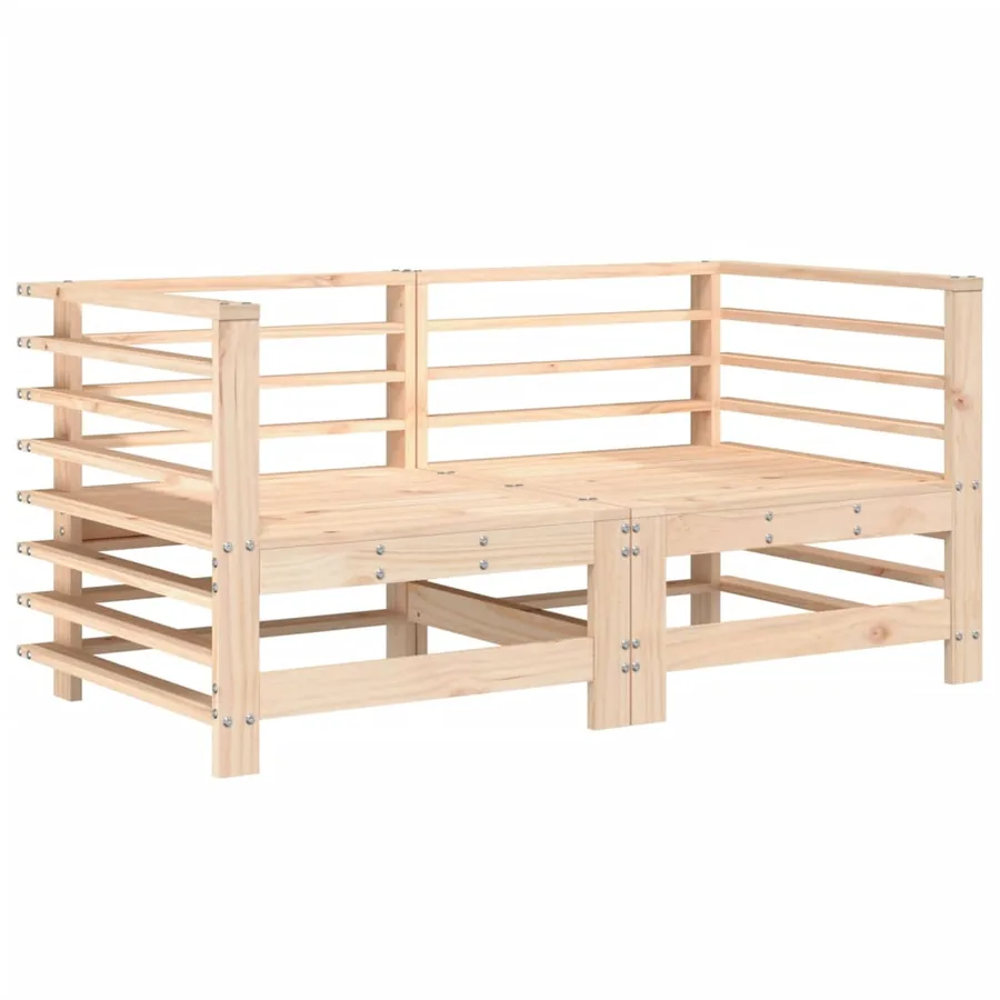 Salon de jardin 7 pcs Bois de pin massif - 7