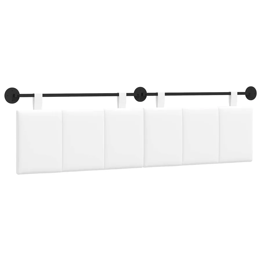 Tête de lit suspendue Blanc Tissu - 2