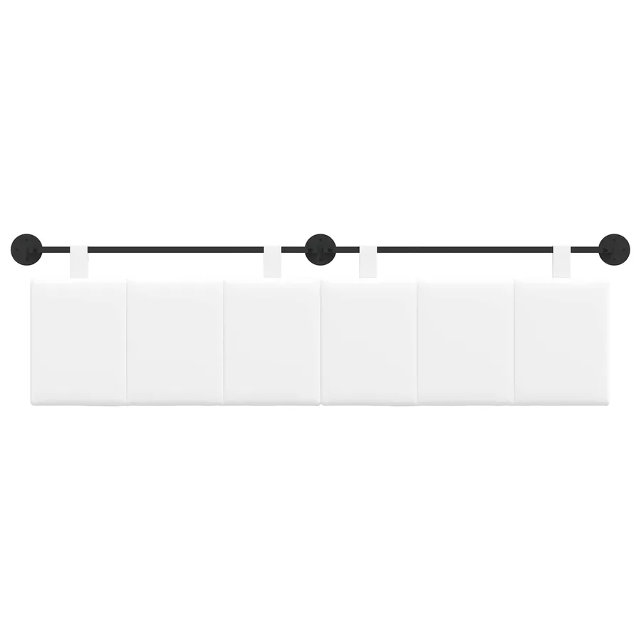 Tête de lit suspendue Blanc Tissu - 5
