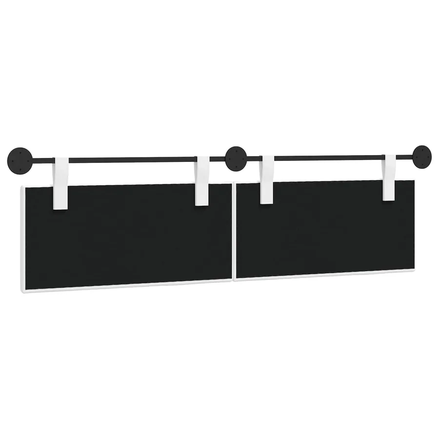 Tête de lit suspendue Blanc Tissu - 7