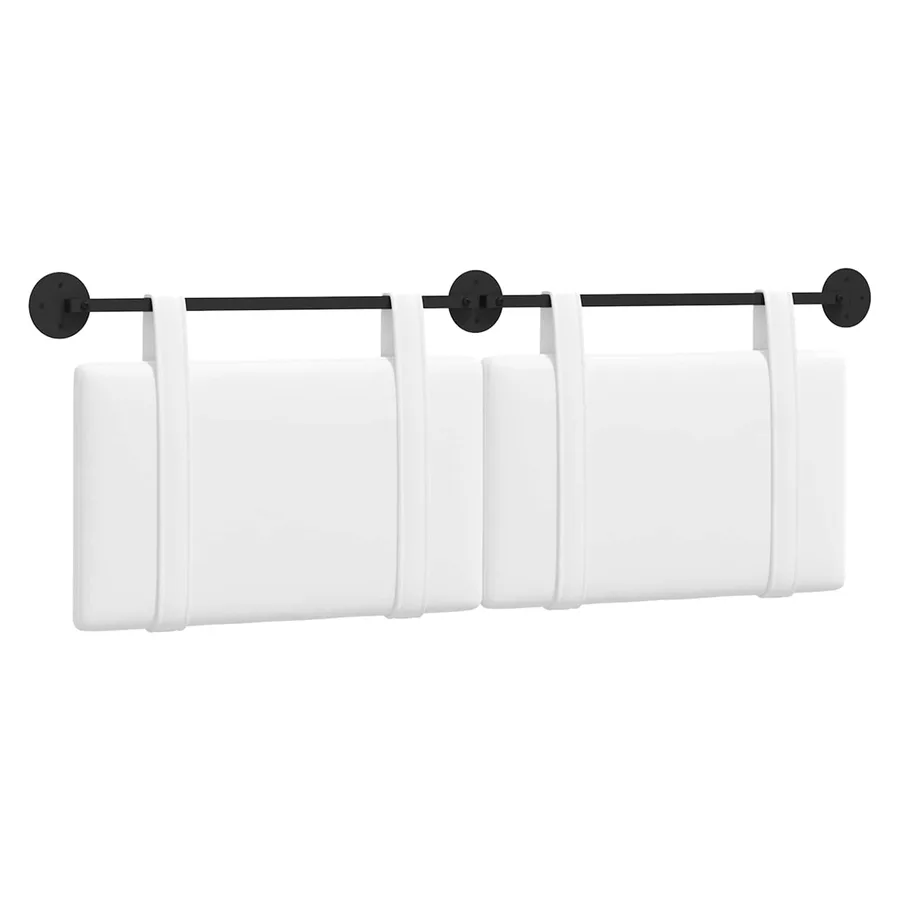 Tête de lit suspendue Blanc Tissu - 2