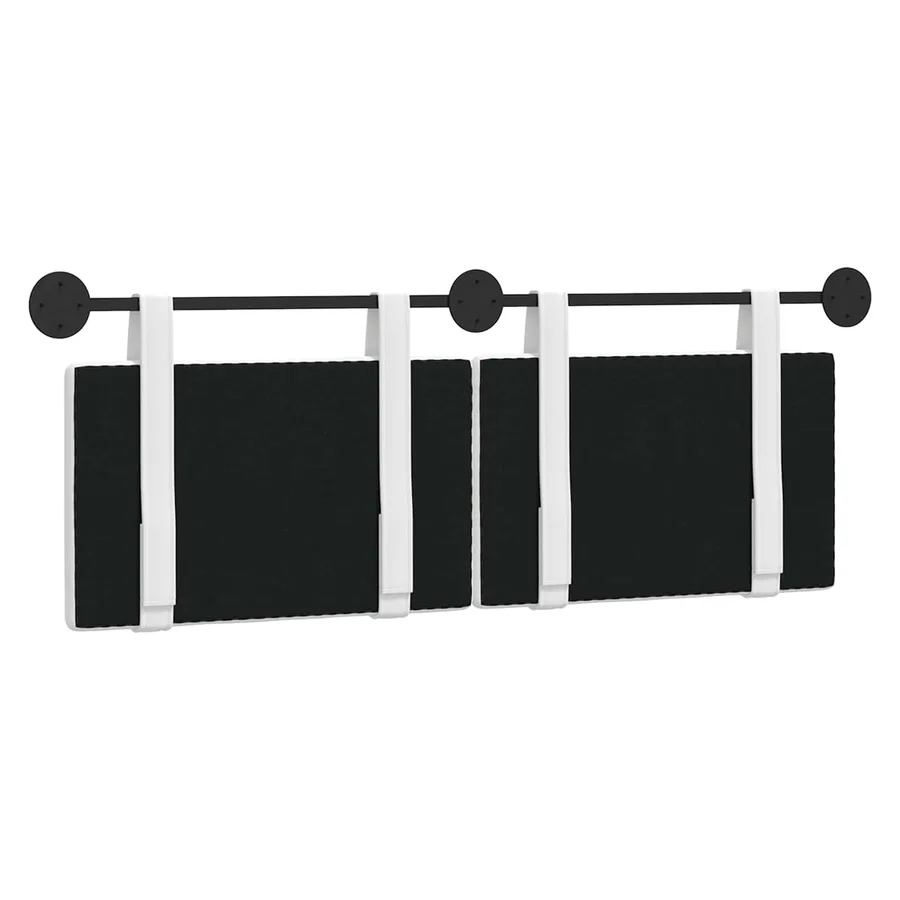 Tête de lit suspendue Blanc Tissu - 7