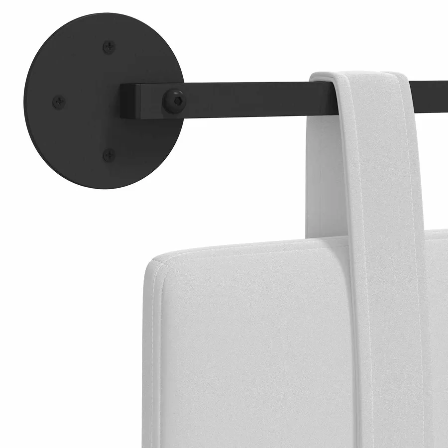 Tête de lit suspendue Blanc Tissu - 9