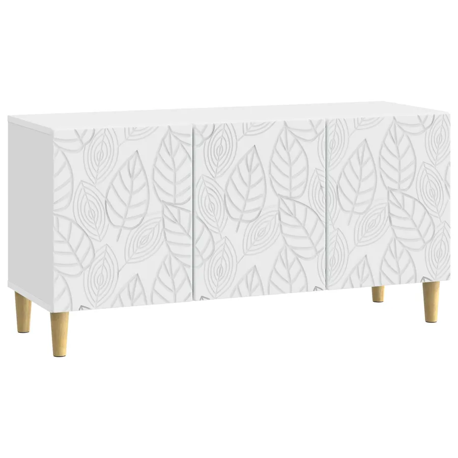 Meuble TV 99 x 34,5 x 50 cm Blanc Bois d'ingénierie - 2