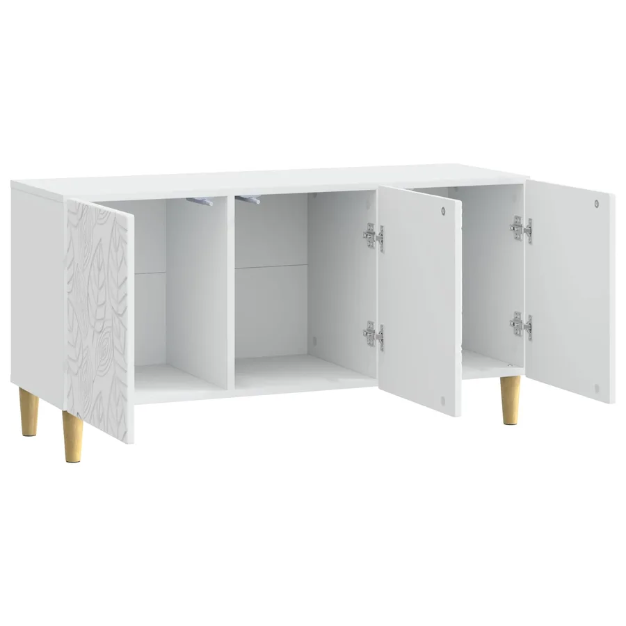 Meuble TV 99 x 34,5 x 50 cm Blanc Bois d'ingénierie - 4