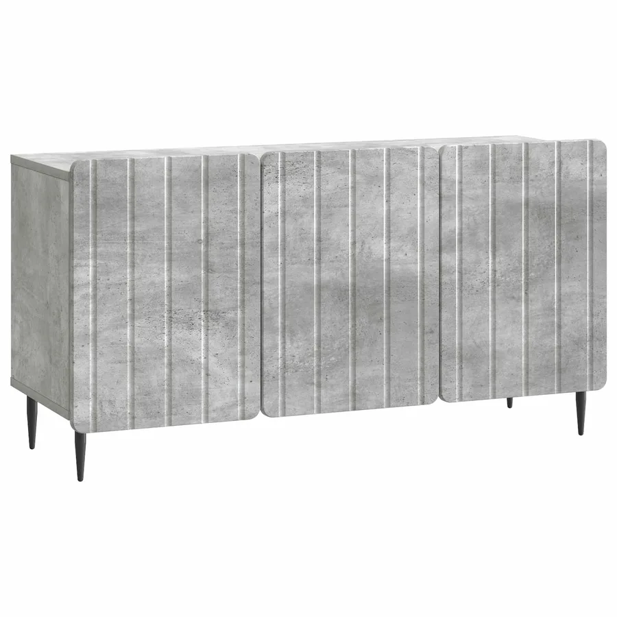 Meuble TV Gris béton 99 x 34,5 x 52 cm Bois d'ingénierie - 2