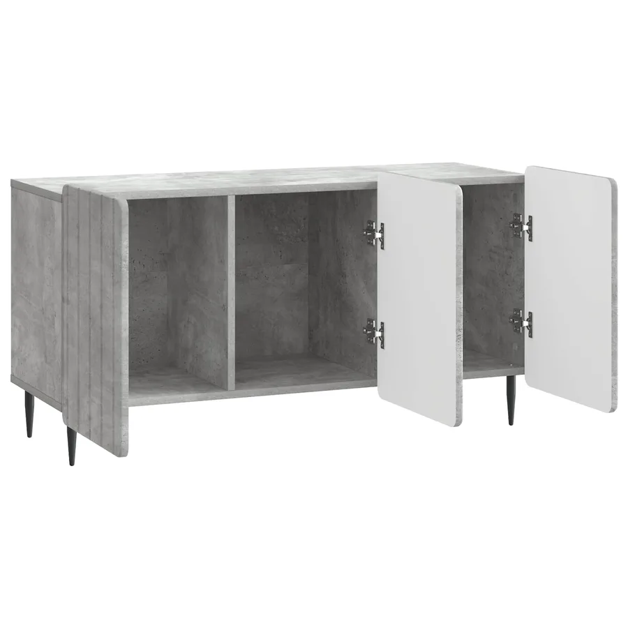 Meuble TV Gris béton 99 x 34,5 x 52 cm Bois d'ingénierie - 5