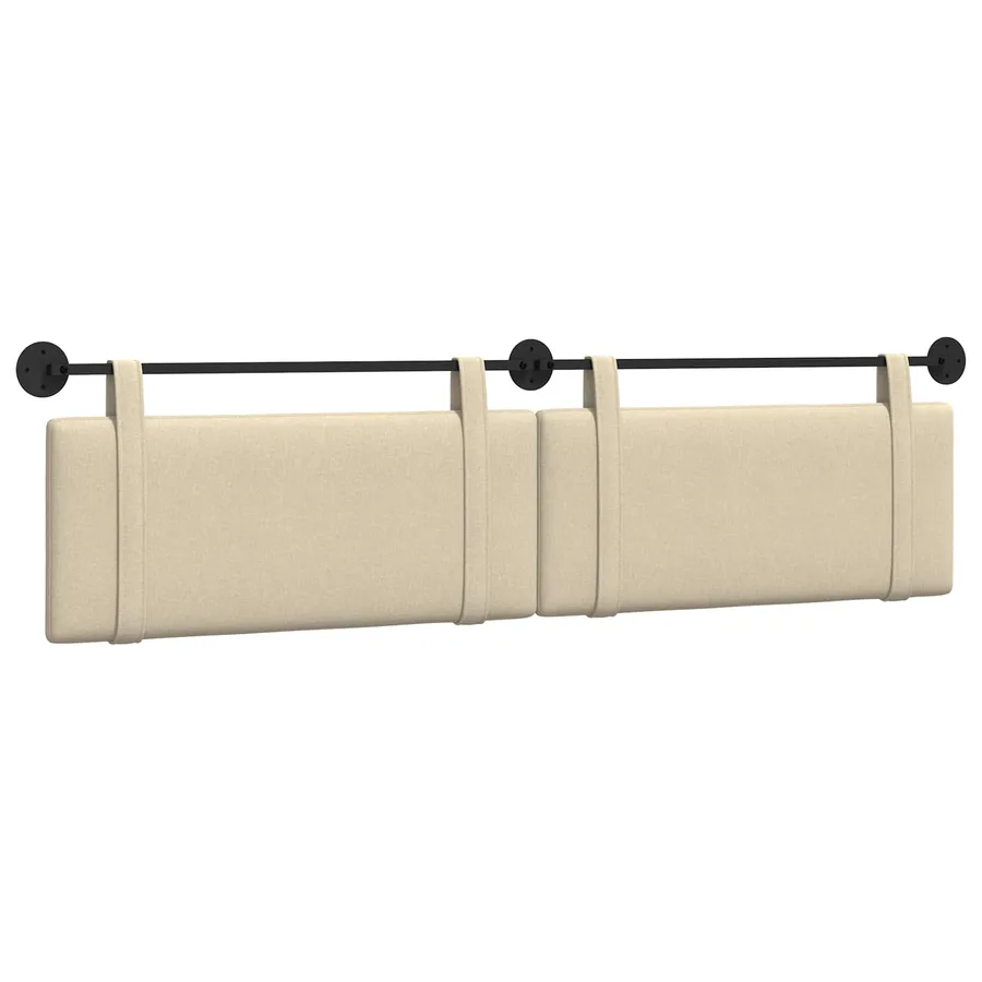 Tête de lit suspendue Crème Tissu - 2