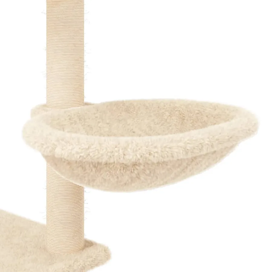 Arbre à chat avec griffoirs en sisal Crème 153 cm - 8