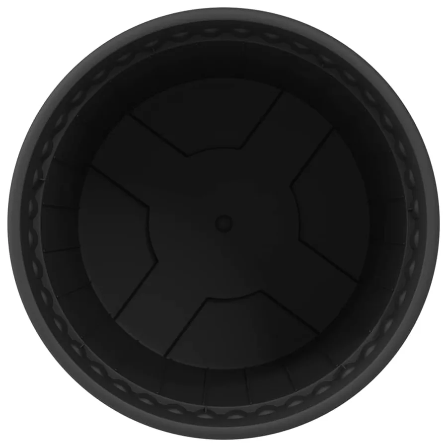 Pot à fleurs rond 24 pcs Noir Ø 19 x 16 cm Plastique - 6