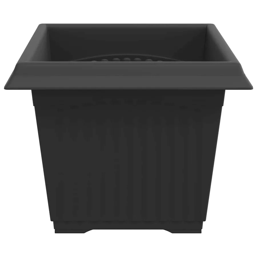 Pot de Fleurs Carré 6 pcs Noir 23 x 23 x 17,5 cm Plastique - 6