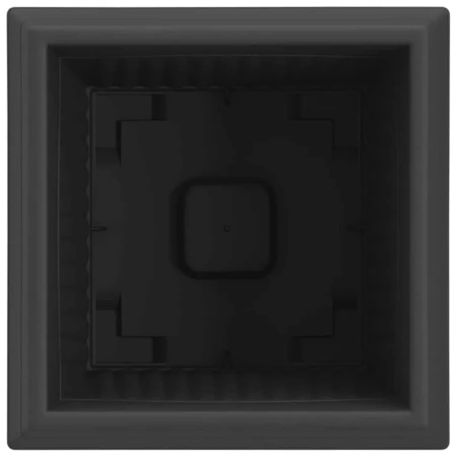 Pot de Fleurs Carré 6 pcs Noir 23 x 23 x 17,5 cm Plastique - 7