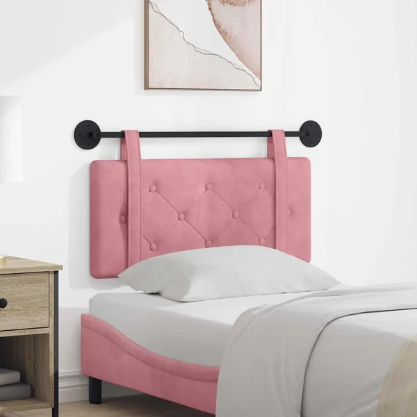Tête de lit suspendue Rose Velours