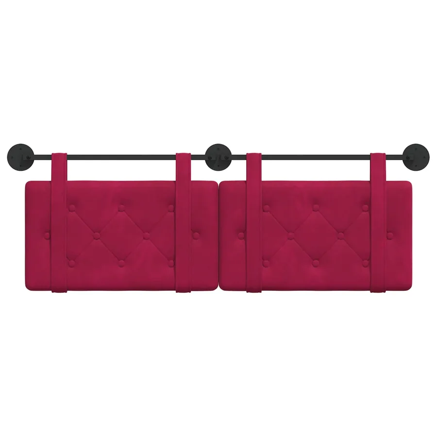 Tête de lit suspendue Bordeaux Velours - 5