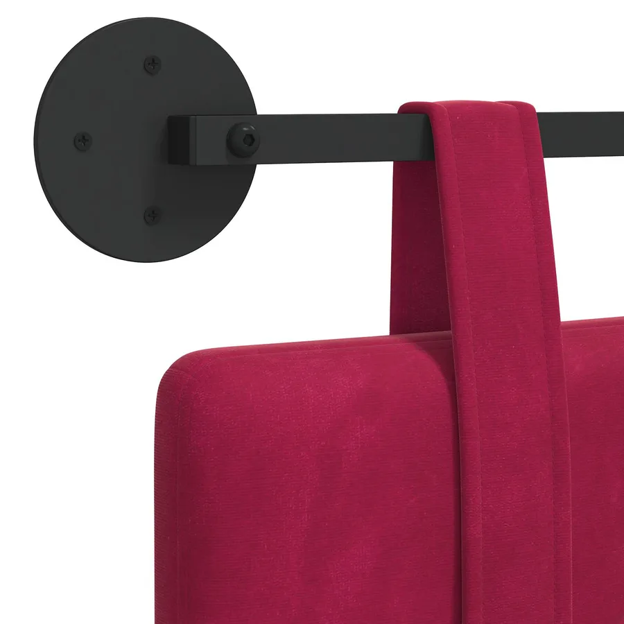 Tête de lit suspendue Bordeaux Velours - 9